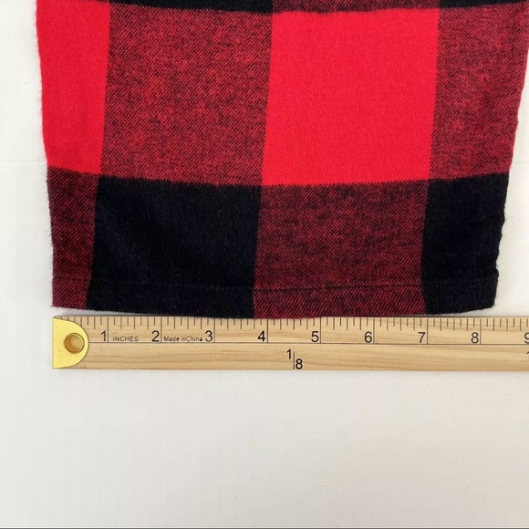 Old Navy Flannel Pajama Pants Mens XL Red Black Buffalo Plaid PJ Holiday Cabin - Picture 10 of 10